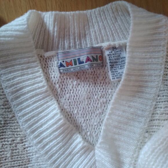 VTG A'Milano Abstract Geometry Color Block Sweater - Picture 7 of 9